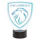 LAMPE LED 3D PEUGEOT BRAND LOGO