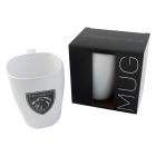 MUG FINITION BRILLANTE AVEC BRAND LOGO BLANC 
