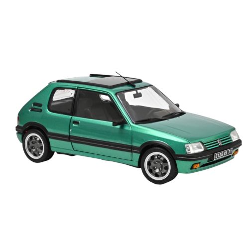 MINIATURE PEUGEOT 205 GTI GRIFFE 1991 1/18 VERT