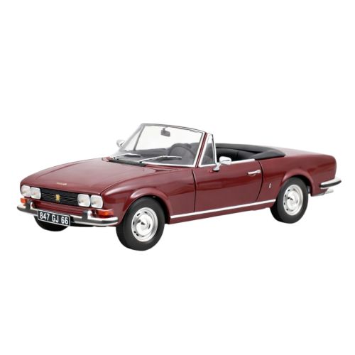 MINIATURE PEUGEOT 504 CABRIOLET 1969 1/18 ROUGE ANDALOU