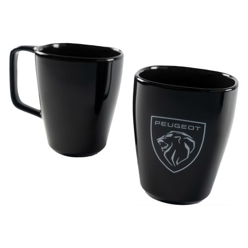 MUG AVEC BRAND LOGO - NOIR FINITION BRILLANTE 