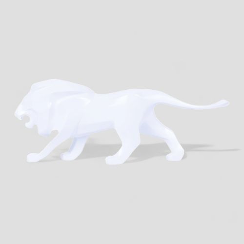 SCULPTURE LION BLANC